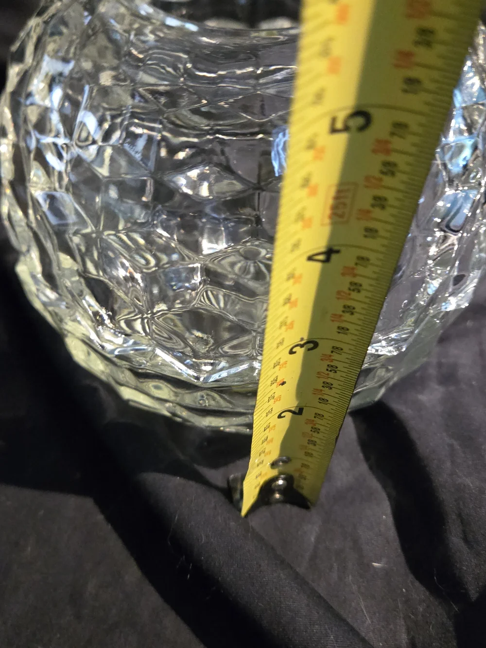 Homco Cubist Clear Glass Fairy Lamp 2-Piece Vintage Fabulous Gift